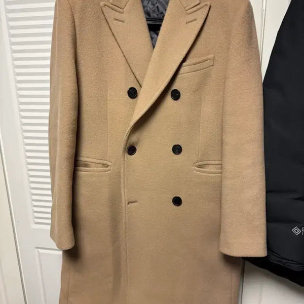 [BUNJANG] Double Coat Beige (Light Camel) XL / 더블 코트 베이지 (라이트 카멜) XL 105