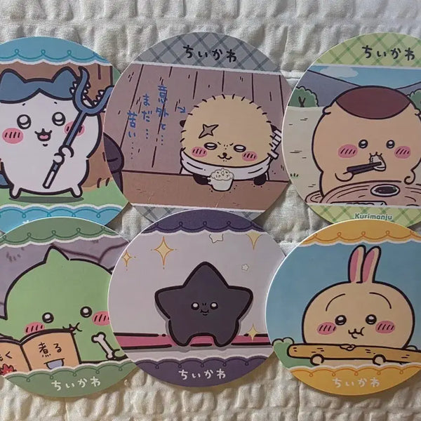 [BUNJANG] Chiikawa Character Round Coaster Set / 치이카와 코스터, 아크릴카드