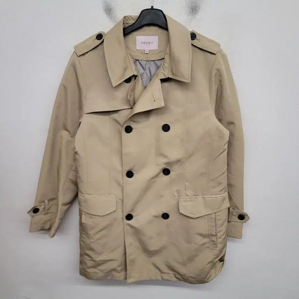 [BUNJANG] ZEDEN Double Trench Coat / [100/L] ZEDEN 제덴 더블 트렌치 코트