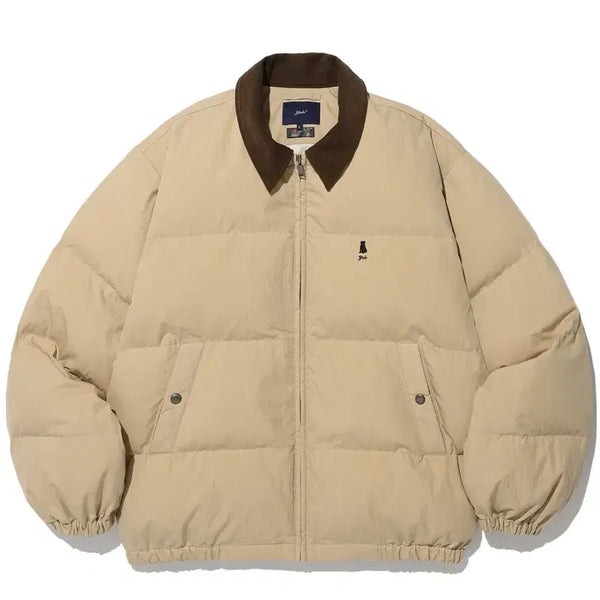 [BUNJANG] Yale Puffer Short Padding Beige / yale 예일 숏패딩 푸퍼 베이지
