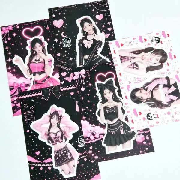 [BUNJANG] Kichigirl 5 Types Sticker Set / [친절한윰윰/키릴] 키치걸 5종