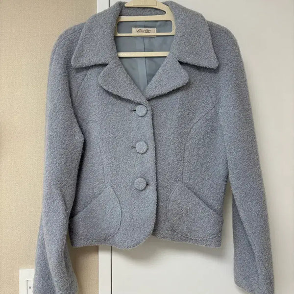 [BUNJANG] Blue Bouclé Tweed Jacket / 블루 부클 트위드 자켓