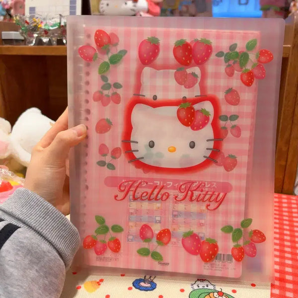 [BUNJANG] Sanrio Classic Hello Kitty Strawberry Note Diary Binder / 고전 산리오 헬로키티 딸기 노트 다이어리 바인더