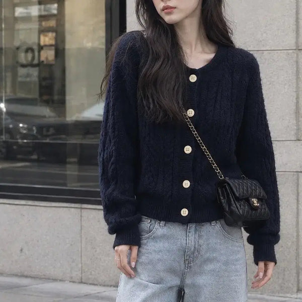 [BUNJANG] Romantique Size Shetland Cardigan / 로맨티사이즈 셔틀랜드 가디건