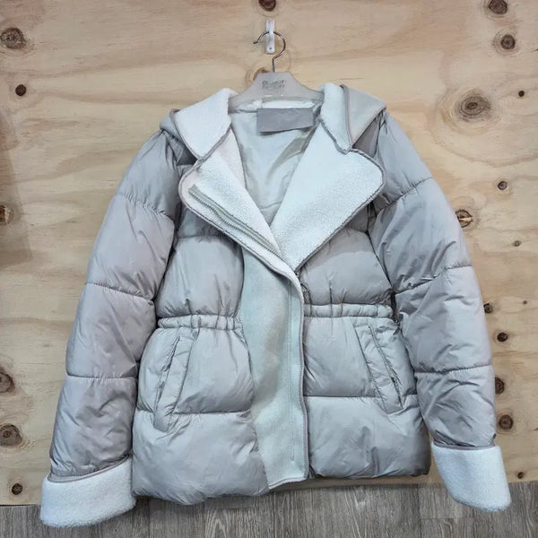 [BUNJANG] Women's Padded Jacket - Beige, Free Size / 1108) 여성 패딩