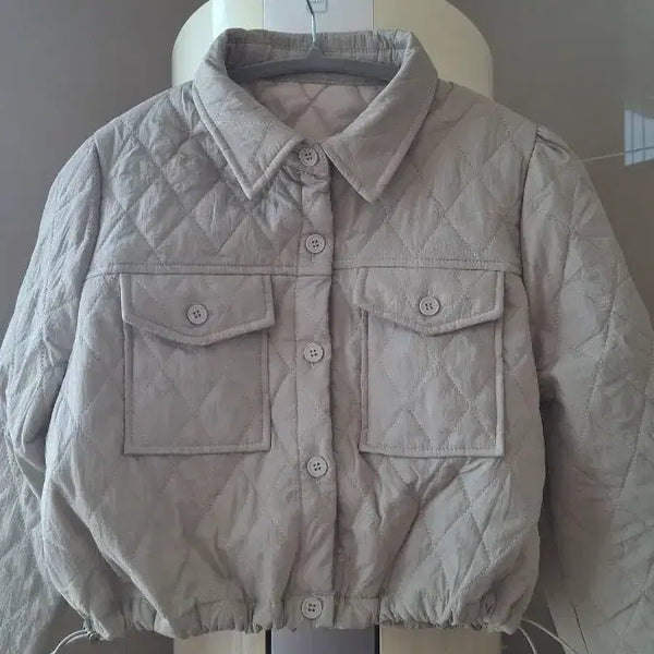 [BUNJANG] Cropped Quilted Windbreaker Jacket/Shacket / 새옷. 크롭 누빔(안감) 바람막이 자켓/셔켓