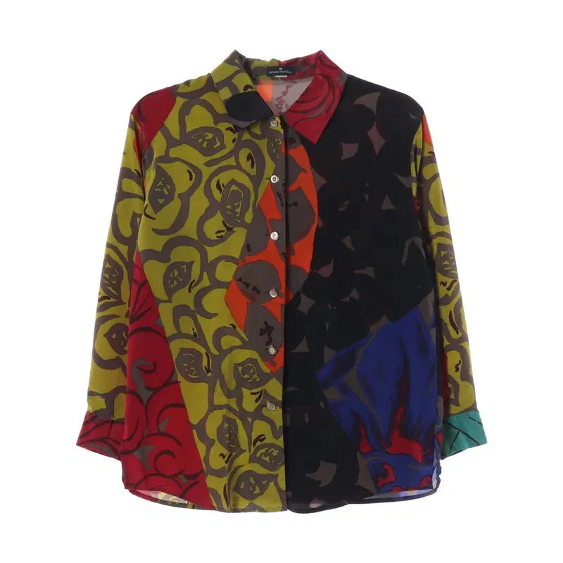 [BUNJANG] Poly Printing Blouse (Women's Oversized Fit) / [JPN] 폴리 프린팅 블라우스 (여성 오버핏)