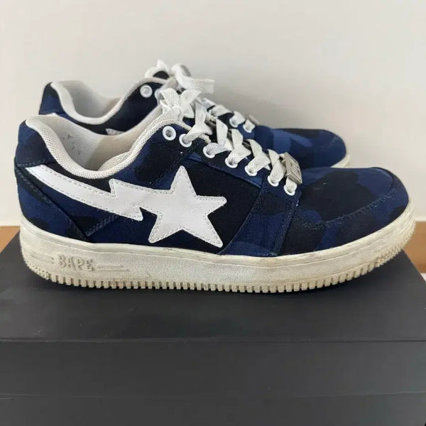 [BUNJANG] BAPE Star Navy Camo Pattern / (275) 베이프 스타 네이비 카모패턴