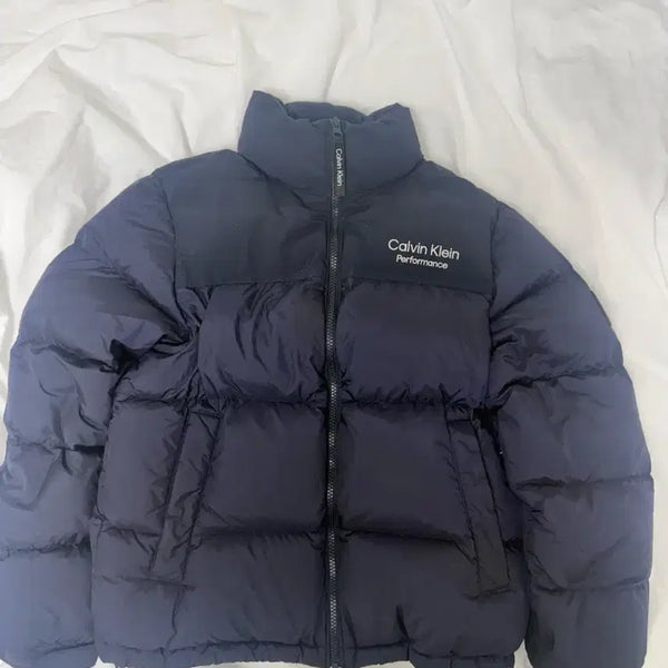 [BUNJANG] Calvin Klein Performance Padded Short Jacket Navy / 캘빈클라인 퍼포먼스 숏패딩 S 네이비