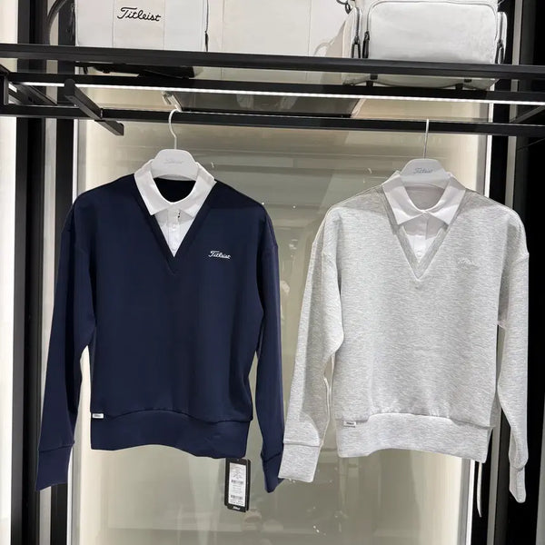 [BUNJANG] Titleist Women's Layered Sweatshirt / 타이틀리스트 여성 레이어드 맨투맨