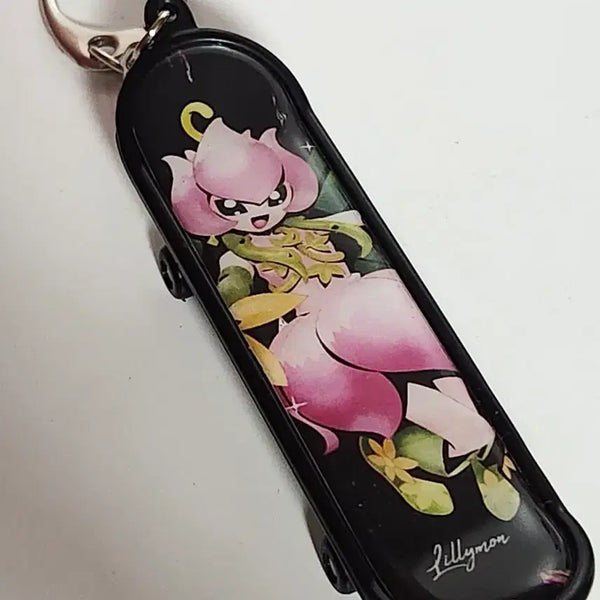 [BUNJANG] Digimon Lillymon Skateboard Keychain / 디지몬 스케이트보드 키링 릴리몬