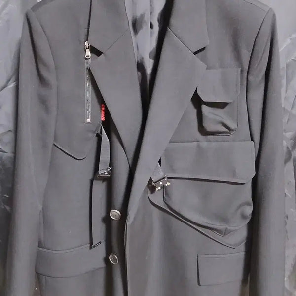 [BUNJANG] CHUNNNG Utility Single-Breasted Blazer Jacket / CHUNNNG 청 유틸리티 싱글 브레스티드 블레이저 자켓