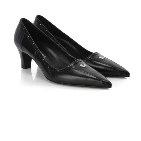 [BUNJANG] Third Time Classic Logo Pumps Black 225 / 쓰리타임즈 클래식 로고 펌프스 블랙 225
