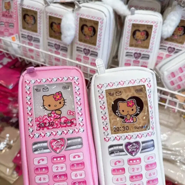 [BUNJANG] Hello Kitty Phone Shaped Pouch Pink / 새상품 키티 폰 모양 파우치 핑크