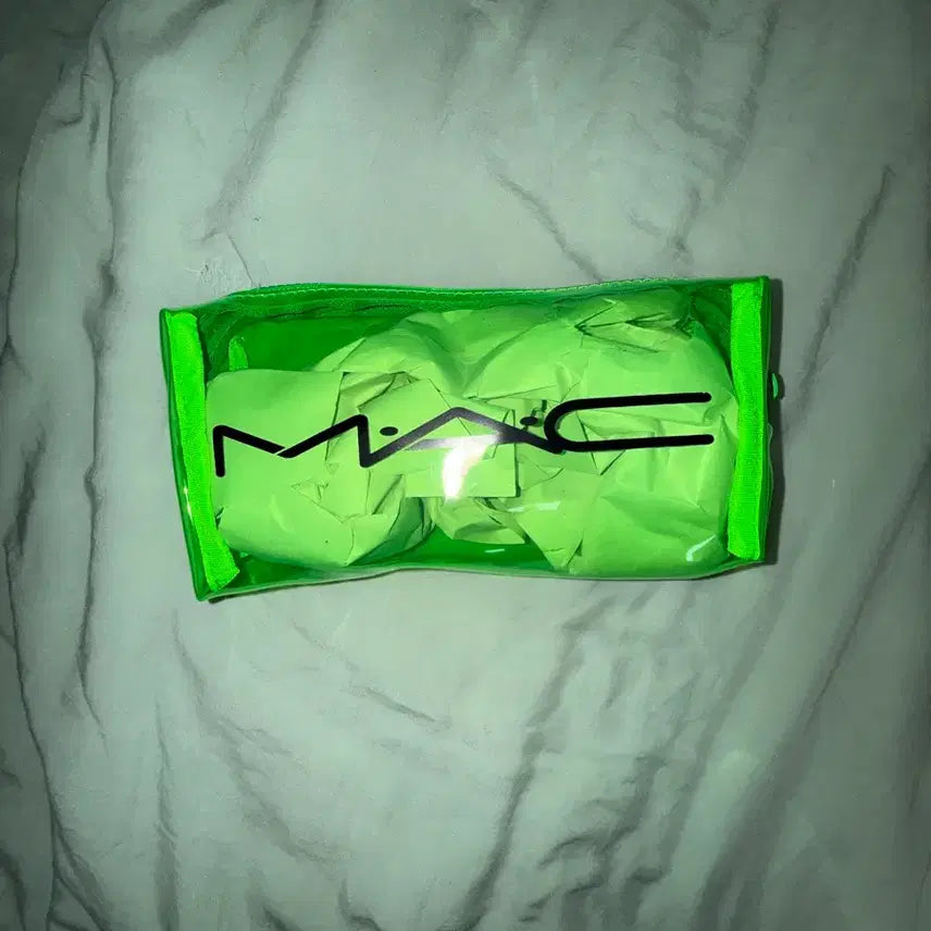 [BUNJANG] MAC Clear Pouch Lime / [맥] MAC 투명 파우치 라임