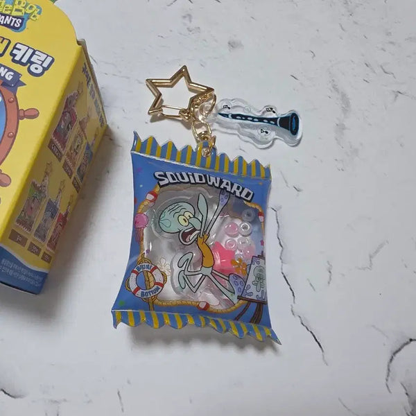 [BUNJANG] SpongeBob SquarePants Pouch Shaker Keychain (Squidward) / 스펀지밥 봉지 쉐이커 키링(징징이)