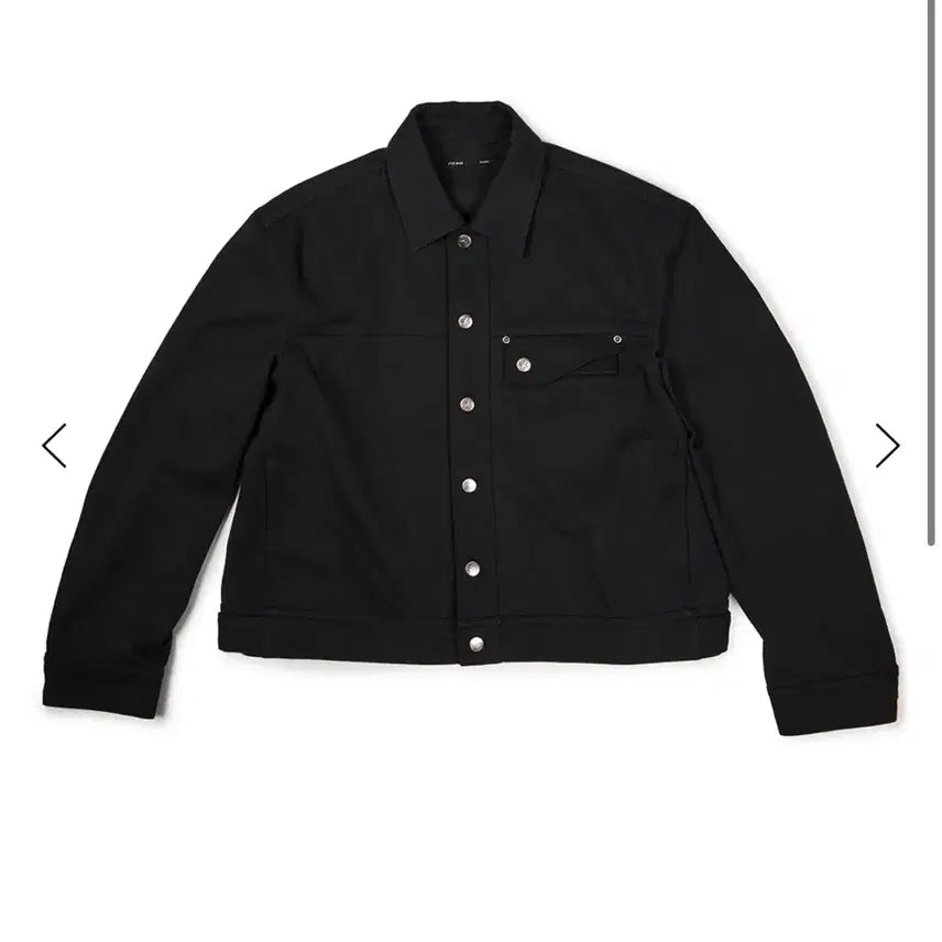 [BUNJANG] ETCE Cropped Double Flap Trucker Jacket (Black) / ETCE 크롭 더블 플랩 트러커(블랙)