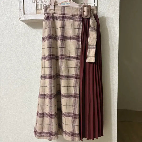 [BUNJANG] JILLSTUART Check Pleated Skirt / 질스튜어트 체크 플리츠 스커트(일본판)