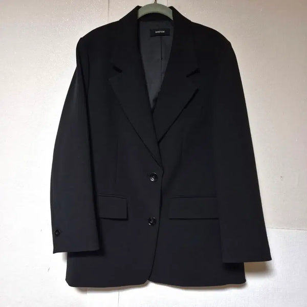 [BUNJANG] System Black Single Jacket / 시스템 블랙 싱글 재킷
