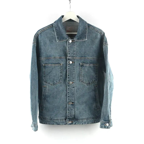 [BUNJANG] SPAO Medium Blue Oversized Denim Jacket / S / 스파오 미디엄 블루 오버핏 데님 청자켓 / P006 -114