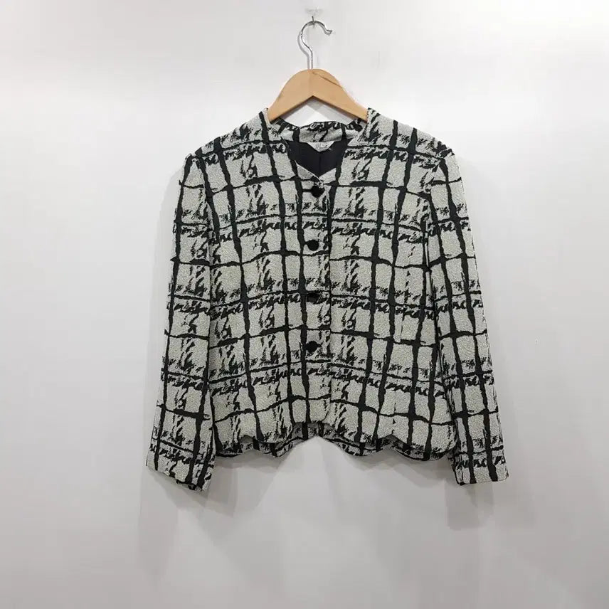 [BUNJANG] Vintage Check Pattern Long Sleeve Blouse / T193 JPN 빈티지 체크 패턴 복고풍 오피스룩 하객룩 긴팔 블라우스 여L
