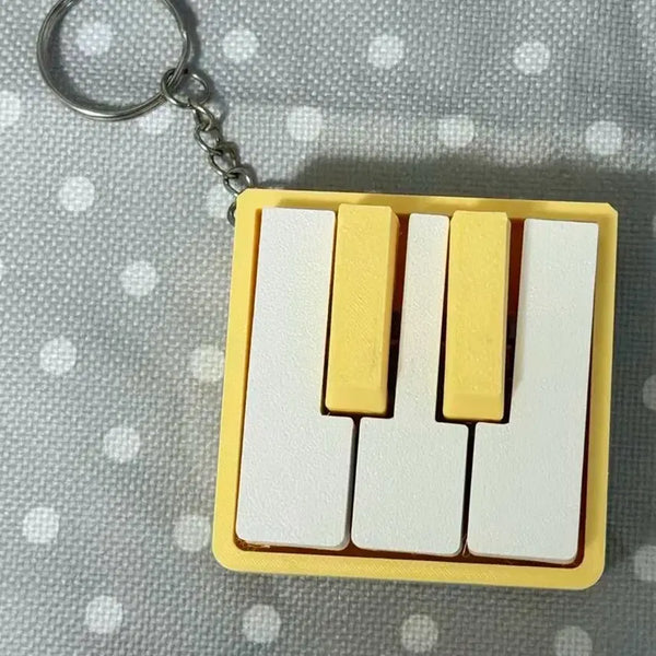 [BUNJANG] Yellow Piano Keycap Keychain / 노랑 피아노 키캡 키링