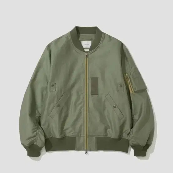[BUNJANG] Schttr Linen Moleskin MA1 Jacket Olive / [L] 셔터 린넨 몰스킨 ma1 자켓 올리브 새상품