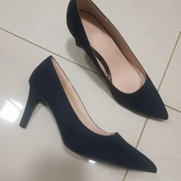 [BUNJANG] Zara Suede Pumps Navy Size 37 / 자라 구두 37사이즈