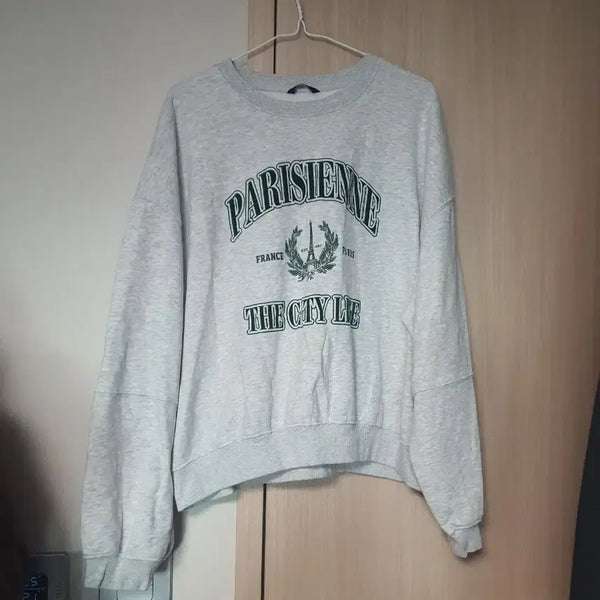 [BUNJANG] Toptem Parisienne Sweatshirt Gray Oversized / 빅사이즈 탑텐 파리지엔느 맨투맨 그레이 88 99