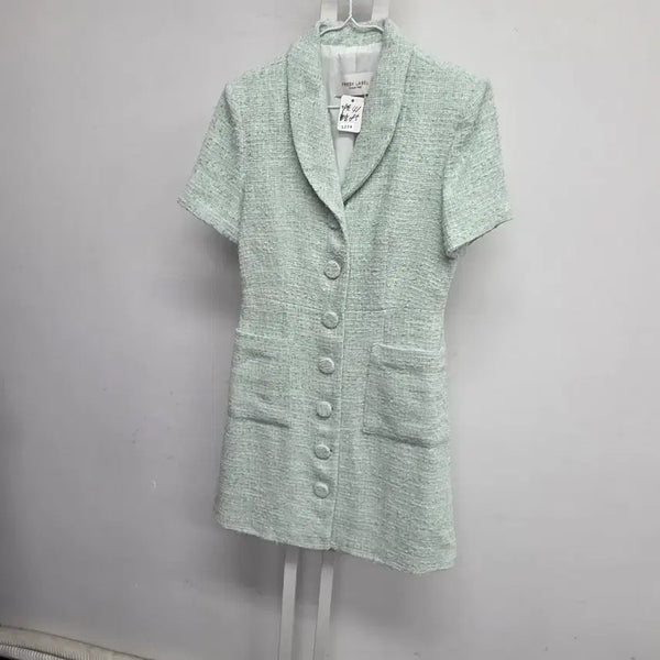 [BUNJANG] FRESH LABEL Mint Tweed Jacket / 프레쉬라벨(FRESH LABEL) 민트색 트위드 자켓