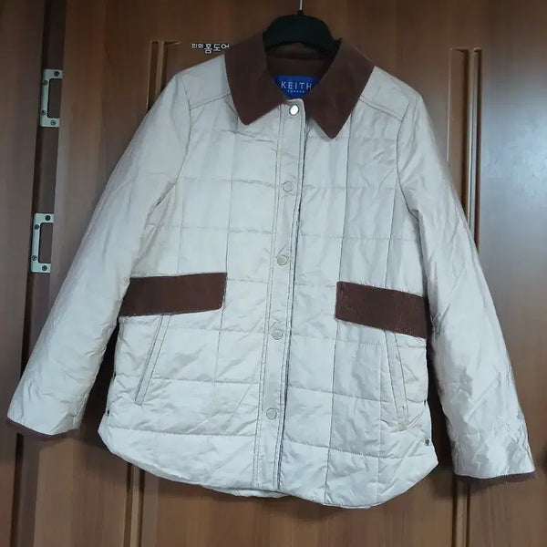 [BUNJANG] KEITH Women's Quilted Jacket Ivory / KEITH 키이스 여성 퀼팅 자켓 아이보리 55~마른66