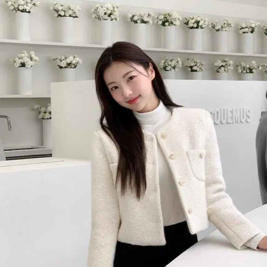[BUNJANG] Attirance Meloche Boucle Tweed Jacket / 아뜨랑스 멜로샤 부클 트위드 가을자켓