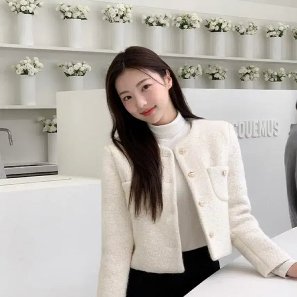 [BUNJANG] Attirance Meloche Boucle Tweed Jacket / 아뜨랑스 멜로샤 부클 트위드 가을자켓