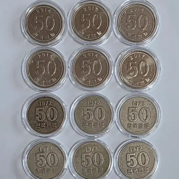 [BUNJANG] 1972 & 2014 50 Won Coin Bundle Set / 특년도 1972년 50원 주화 2014년 50원 주화 사용제 일괄