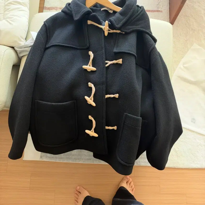 [BUNJANG] Maren Half Duffle Coat Black Size 2 / 말렌 하프 더플코트 블랙 2사이즈 판매