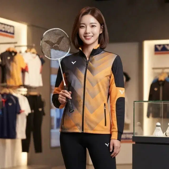 [BUNJANG] Victor Authentic Women's Badminton Span Jacket Orange XS/L / (빅터 정품)무료배송. 새상품.배드민턴 여성 스판 자켓 오렌지 XS(85).L(100)