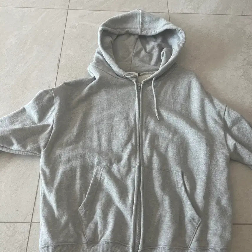 [BUNJANG] Gray Hooded Zip-Up Jacket / 그레이 후드 집업