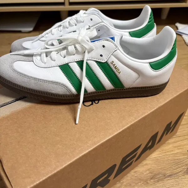 [BUNJANG] Adidas Samba OG White Green Unused / 미사용 (275)아디다스 삼바 OG 화이트 그린