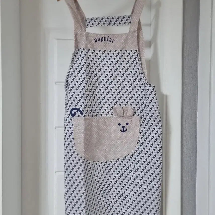 [BUNJANG] Bear Pattern Apron / 곰돌이패턴 앞치마
