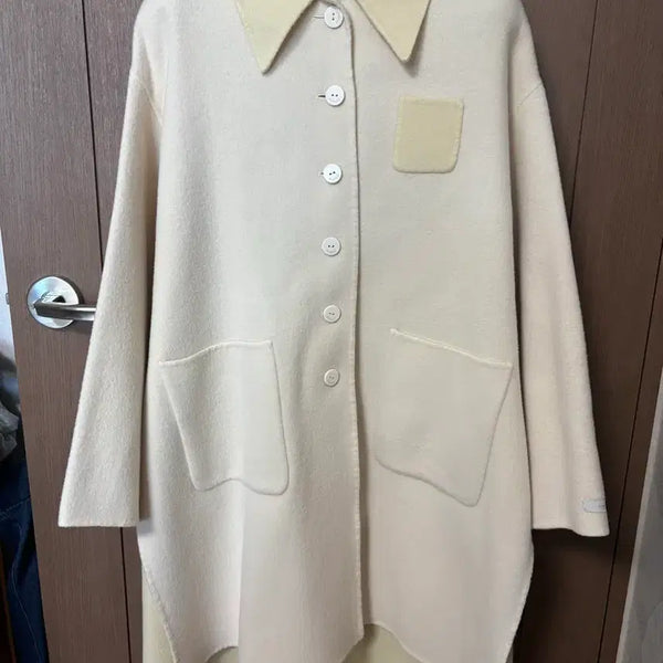 [BUNJANG] A:miclo Handmade Vanilla Cream Long Coat / 아미끌로 A:miclo 핸드메이드 바닐라크림 롱 코트 F