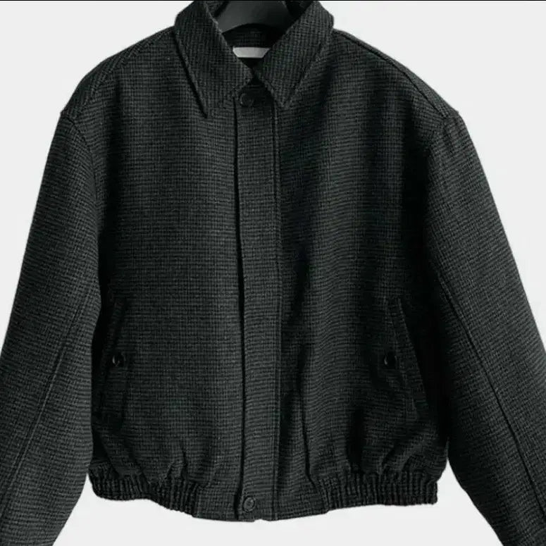 [BUNJANG] Checkered Blouson Jacket / 체크 블루종 자켓