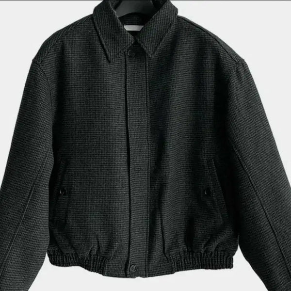 [BUNJANG] Checkered Blouson Jacket / 체크 블루종 자켓