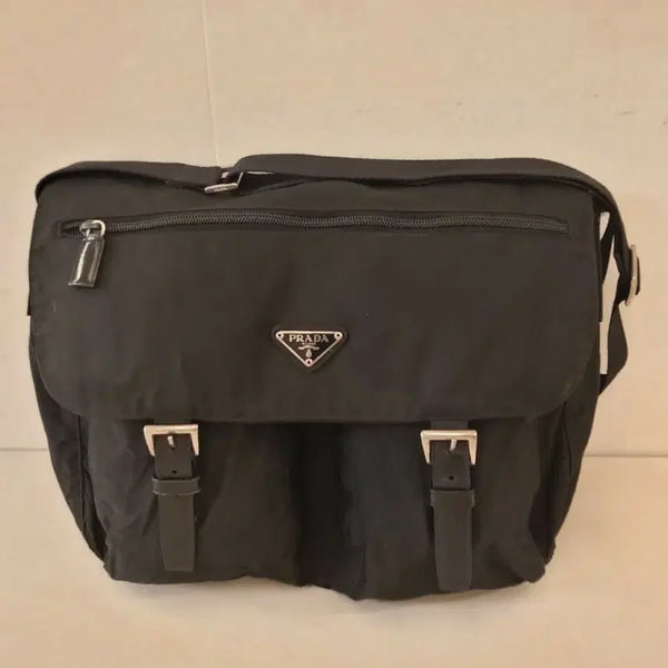 [BUNJANG] Prada Black Nylon Messenger Bag / 프라다 블랙 나일론 메신저백