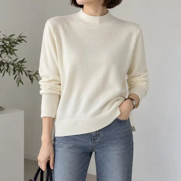 [BUNJANG] Moscona Wool Blend Mock Neck Knit / [66]모스코나 울 혼방 반목 니트