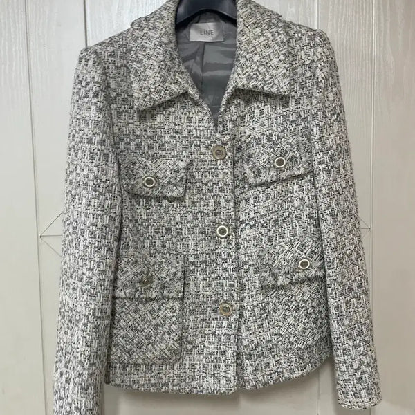 [BUNJANG] Line Tweed Jacket (Size 55) / 라인 트위드자켓(55)