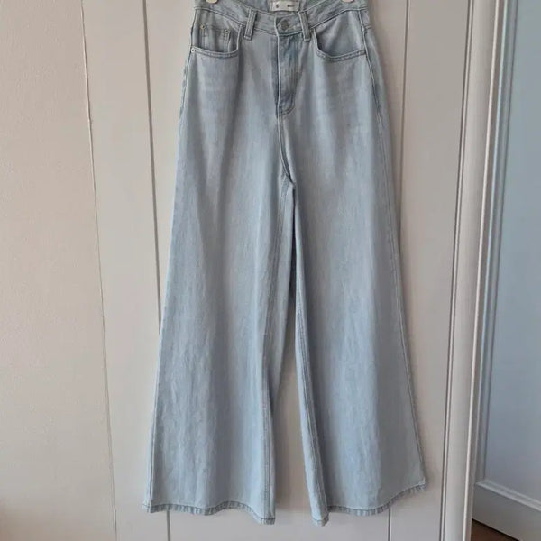 [BUNJANG] BRON Wool Ice Denim Wide Fit Pants / 브론 울림 아이스데님