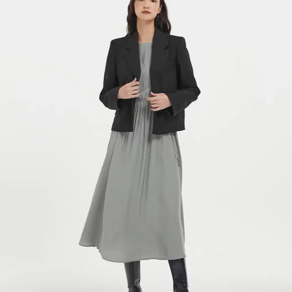 [BUNJANG] LAP Hook Clasp Cropped Jacket Black S / LAP 걸고리 여밈 크랍 자켓 블랙 S