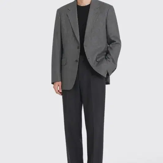 [BUNJANG] Men's Gray Check Tailored Single Blazer Jacket / 남성 그레이 체크 테일러드 싱글 블레이저 자켓 클래식 오피스룩 [100] 폴리에스터 혼방