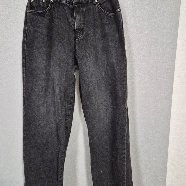 [BUNJANG] SALT Black Wide Denim Pants L / SALT 블랙 와이더 데님팬츠 L