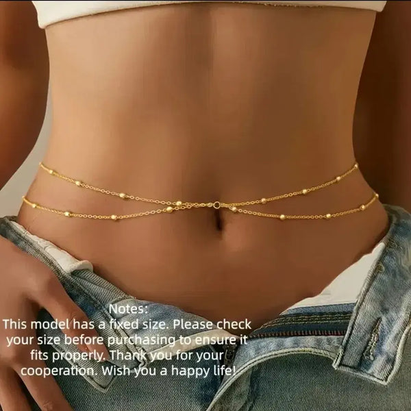 [BUNJANG] Gold Bead Chain Belt / 골드 비즈 체인 벨트